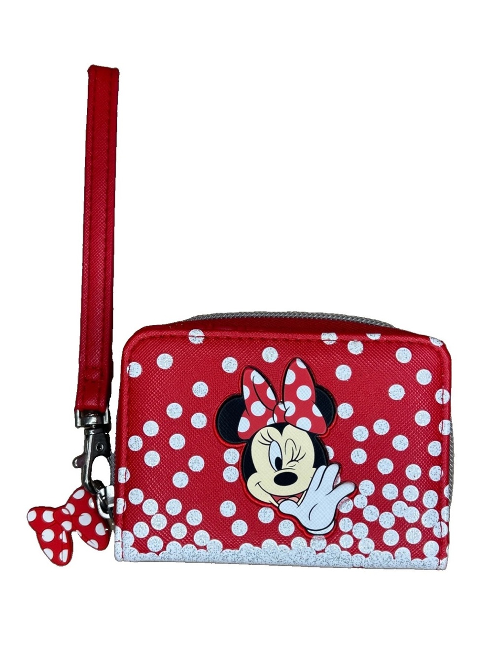 Disney Parks Minnie Mouse Petite Zip-Around ID Coin Card Wristlet Wallet